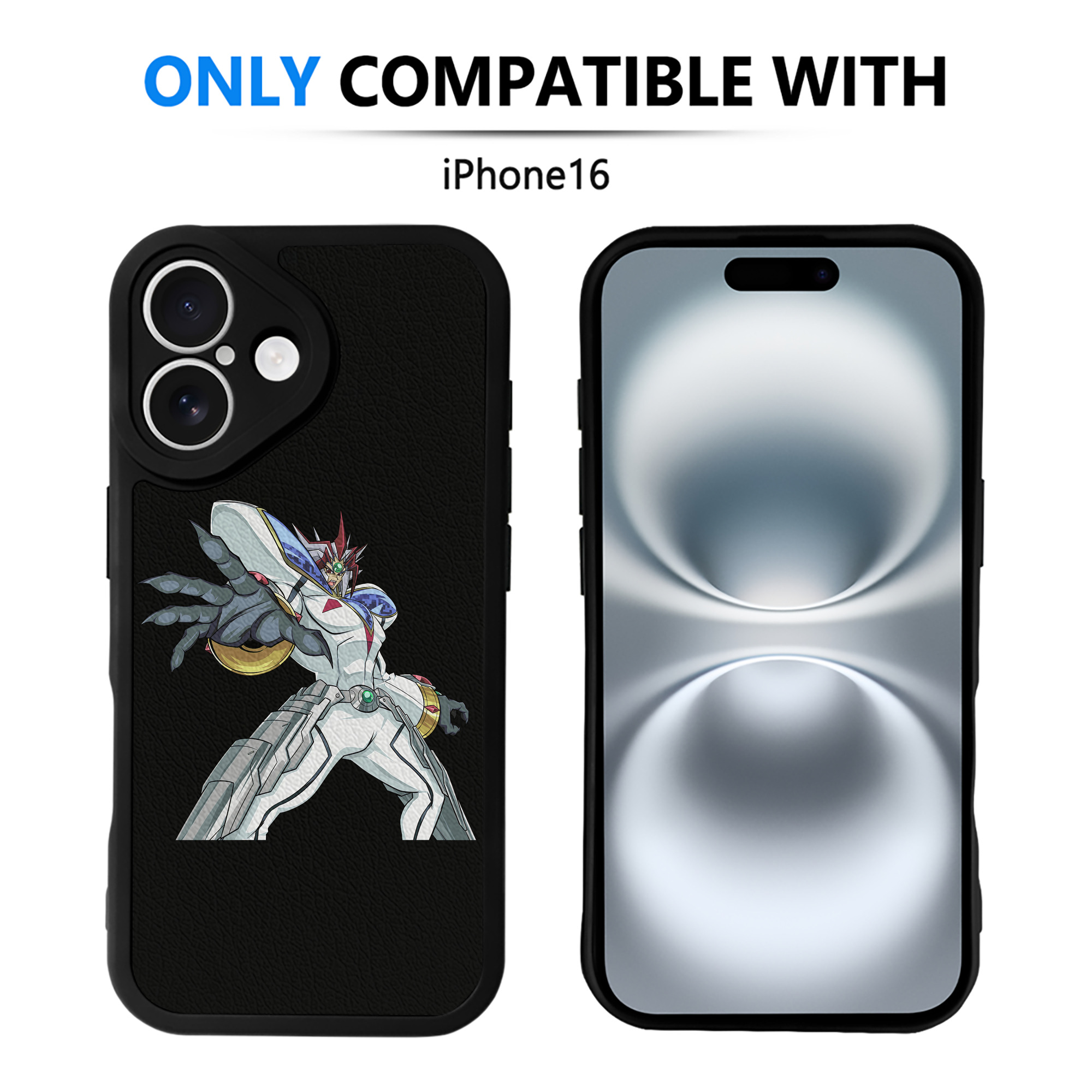 （画像用） 遊☆戯☆王 Yu-Gi-Oh! 【iPhone 16シリーズ対応】シリコンスマホケース（レザー調） 材質：シリコン
